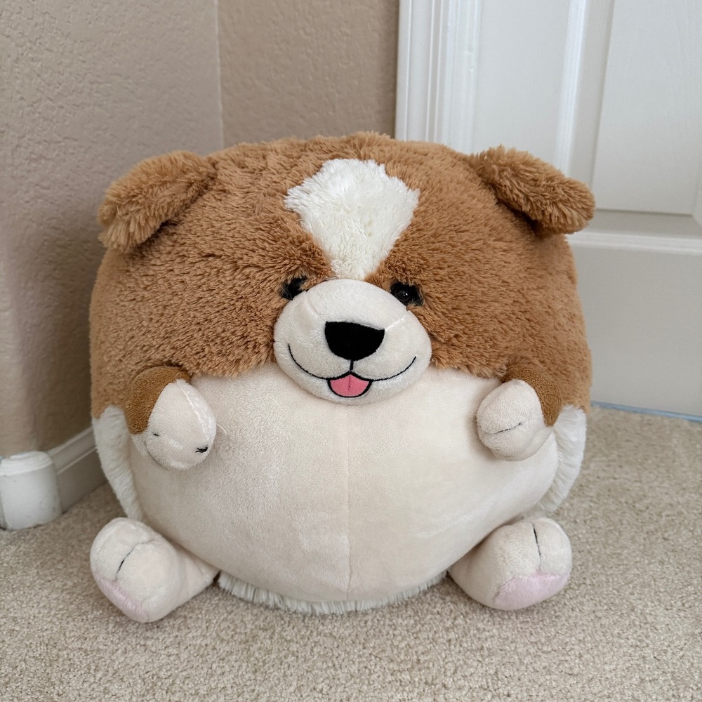 NWOT Squishable 2016 Round Corgi XL Tan Plush Stuffed Animal